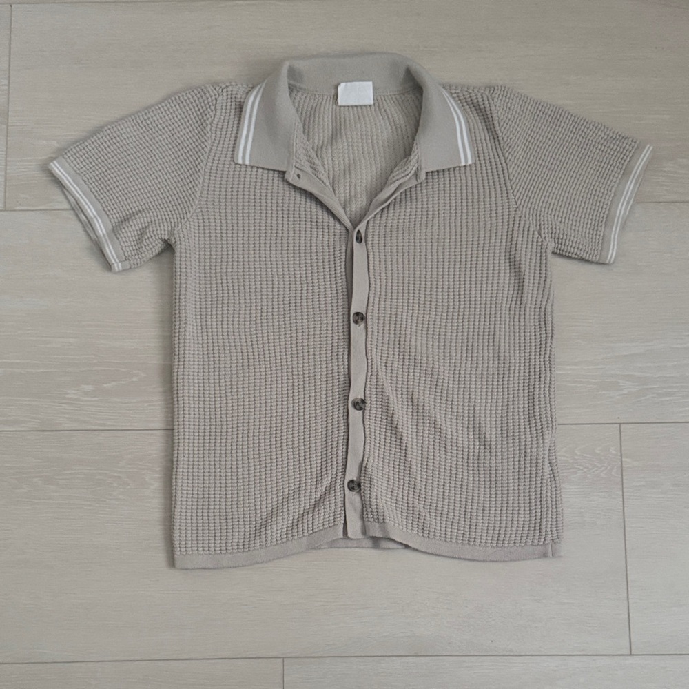 3/$10 Cotton On Kids Tan Button Down Short Sleeve Shirt